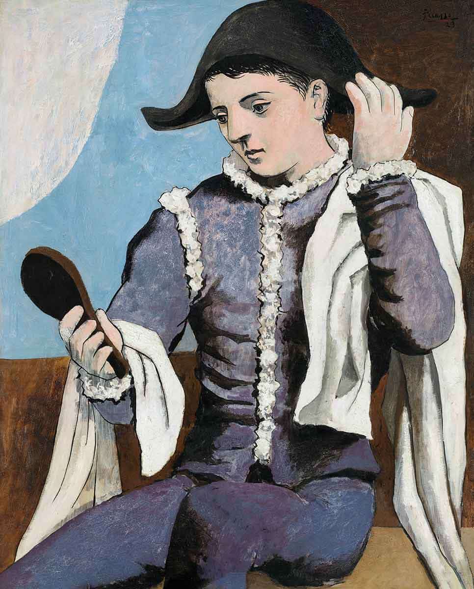 pablo picasso harlequin mirror