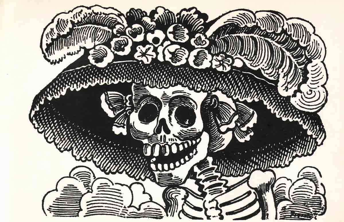 posada catrina lithograph