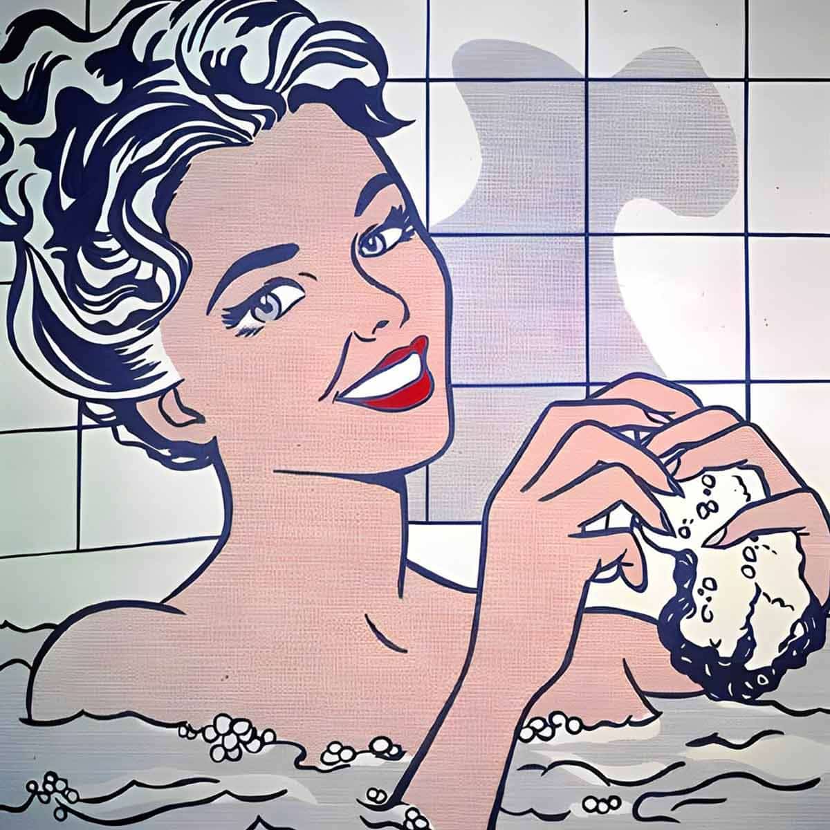 roy lichtenstein woman in bath