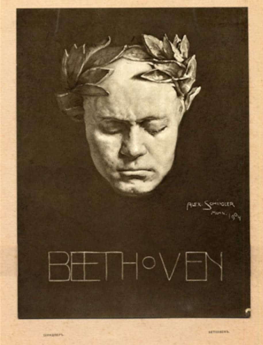 beethoven poster from life mask