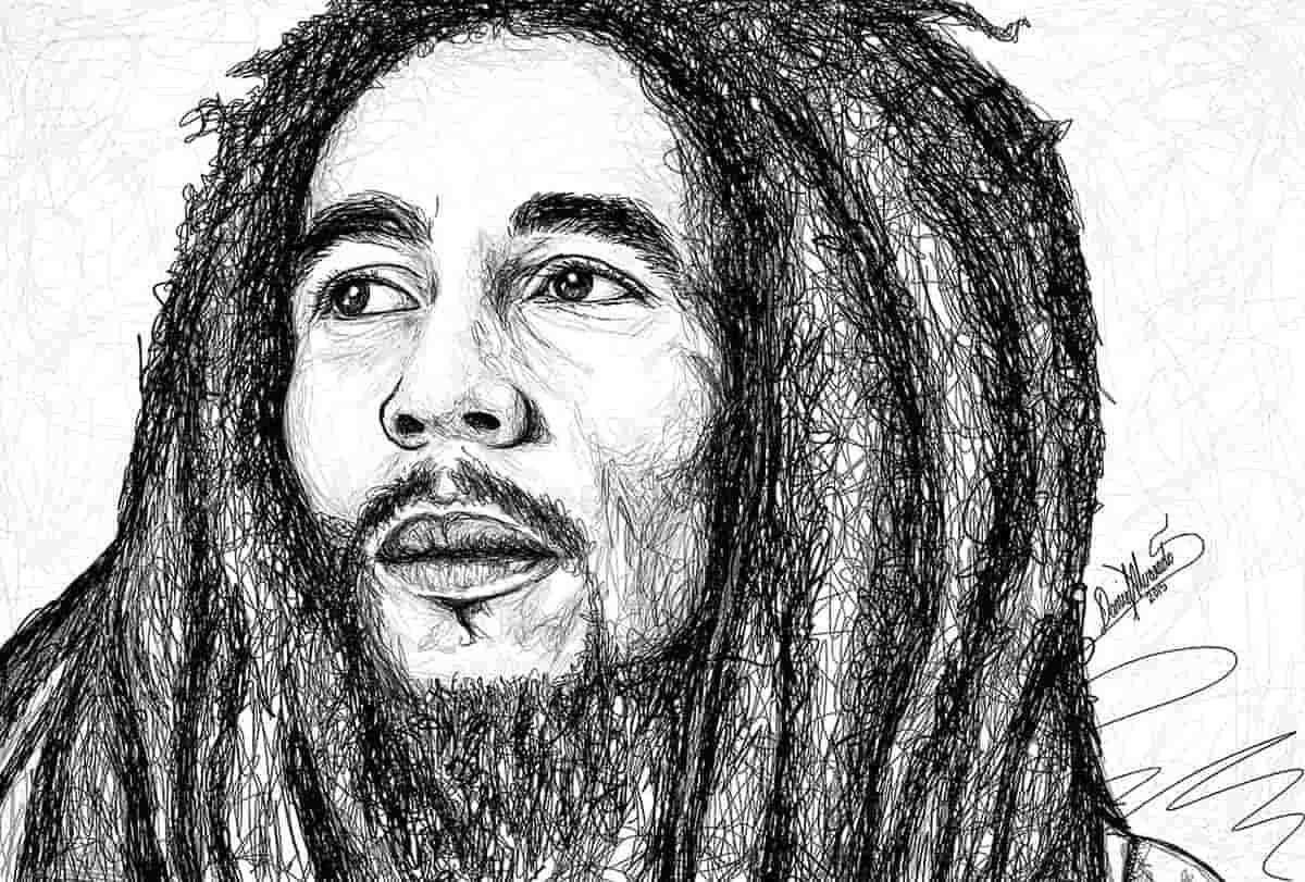 bob marley sketch