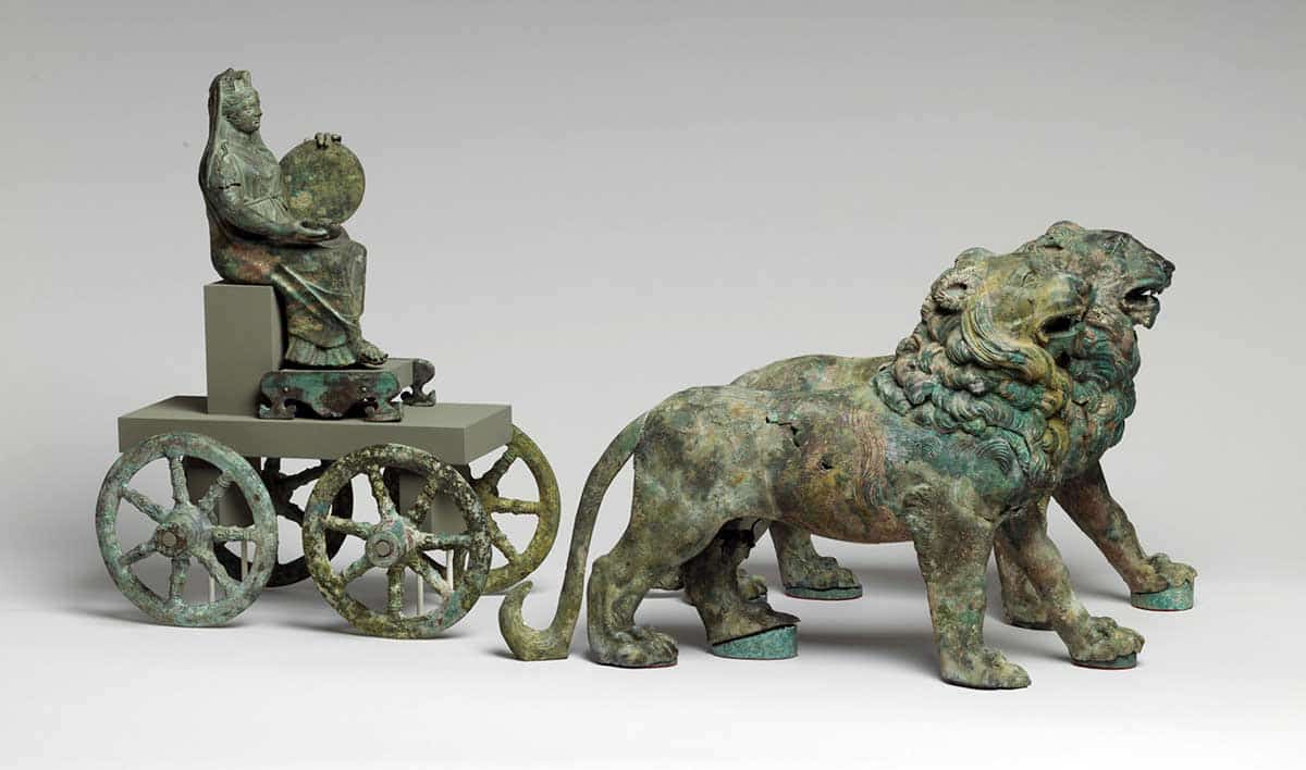 bronze cybele cart