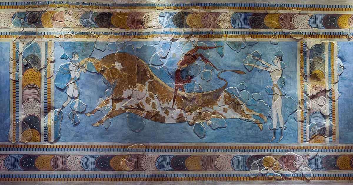 bull leaping minoan crete