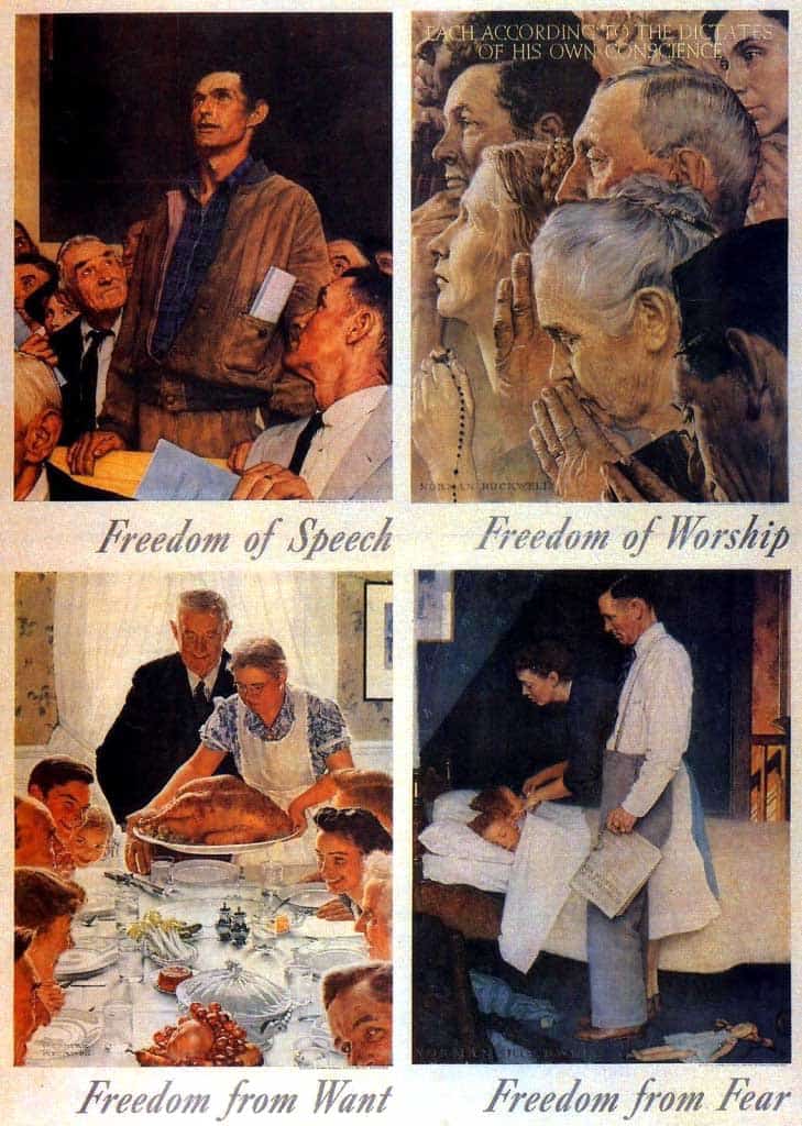 four freedoms norman rockwell