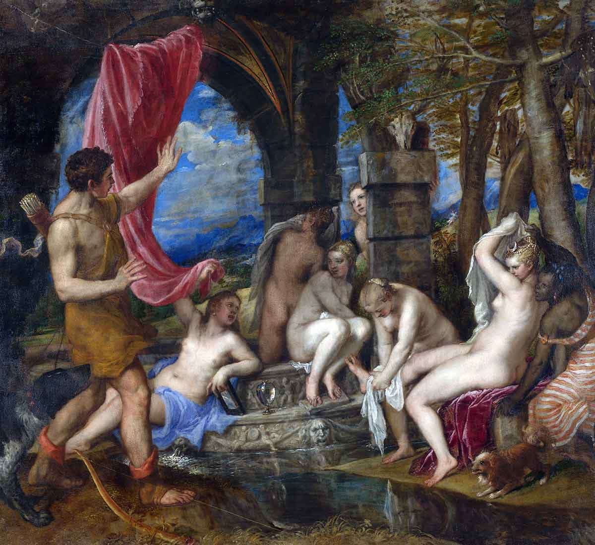 titian diana and actaeon painting