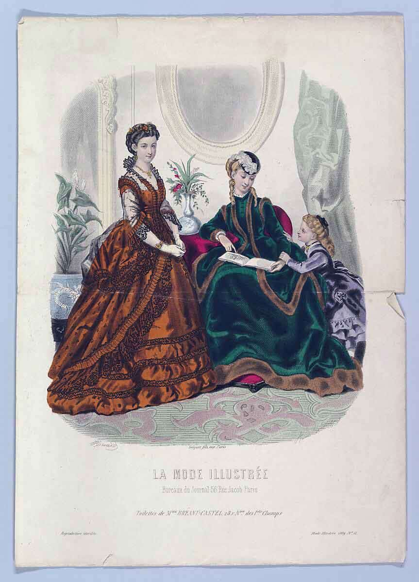 victorian fashion dress print