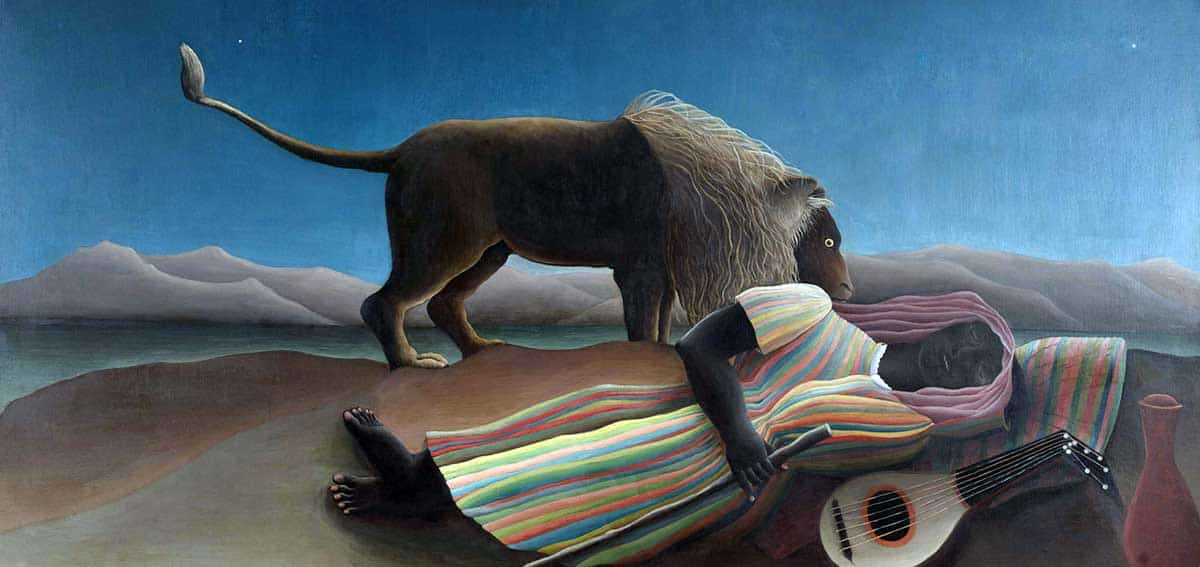 henri rosseau sleeping gypsy painting