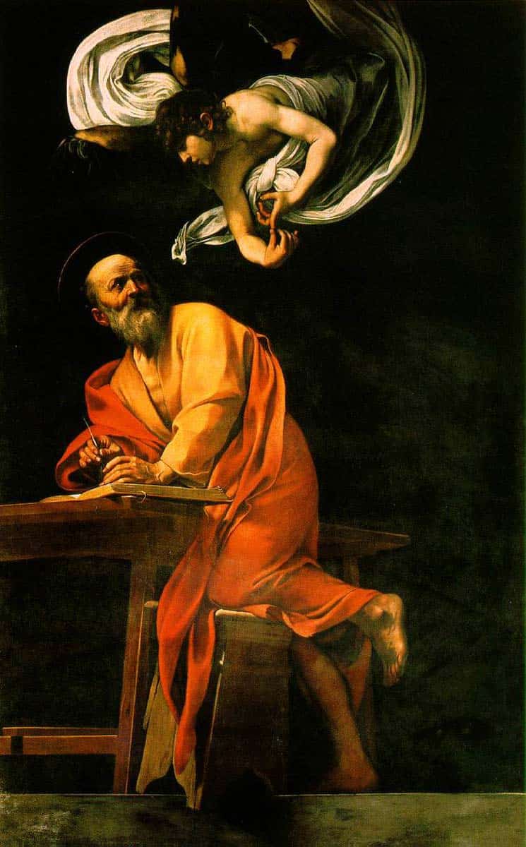 inspiration saint matthew by caravaggio