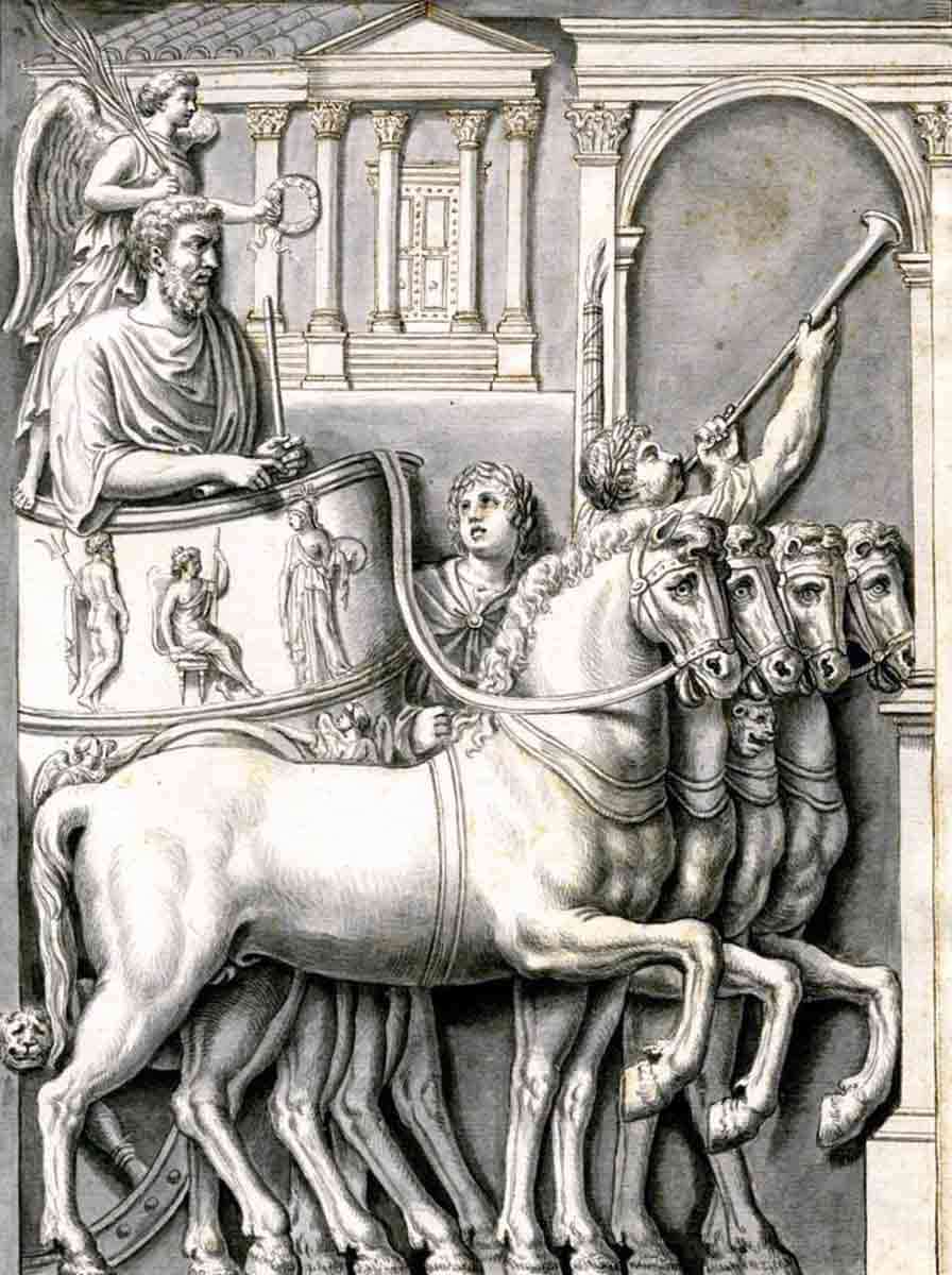 relief drawing marcus aurelius