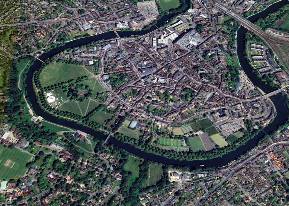 shrewsbury fortification google maps