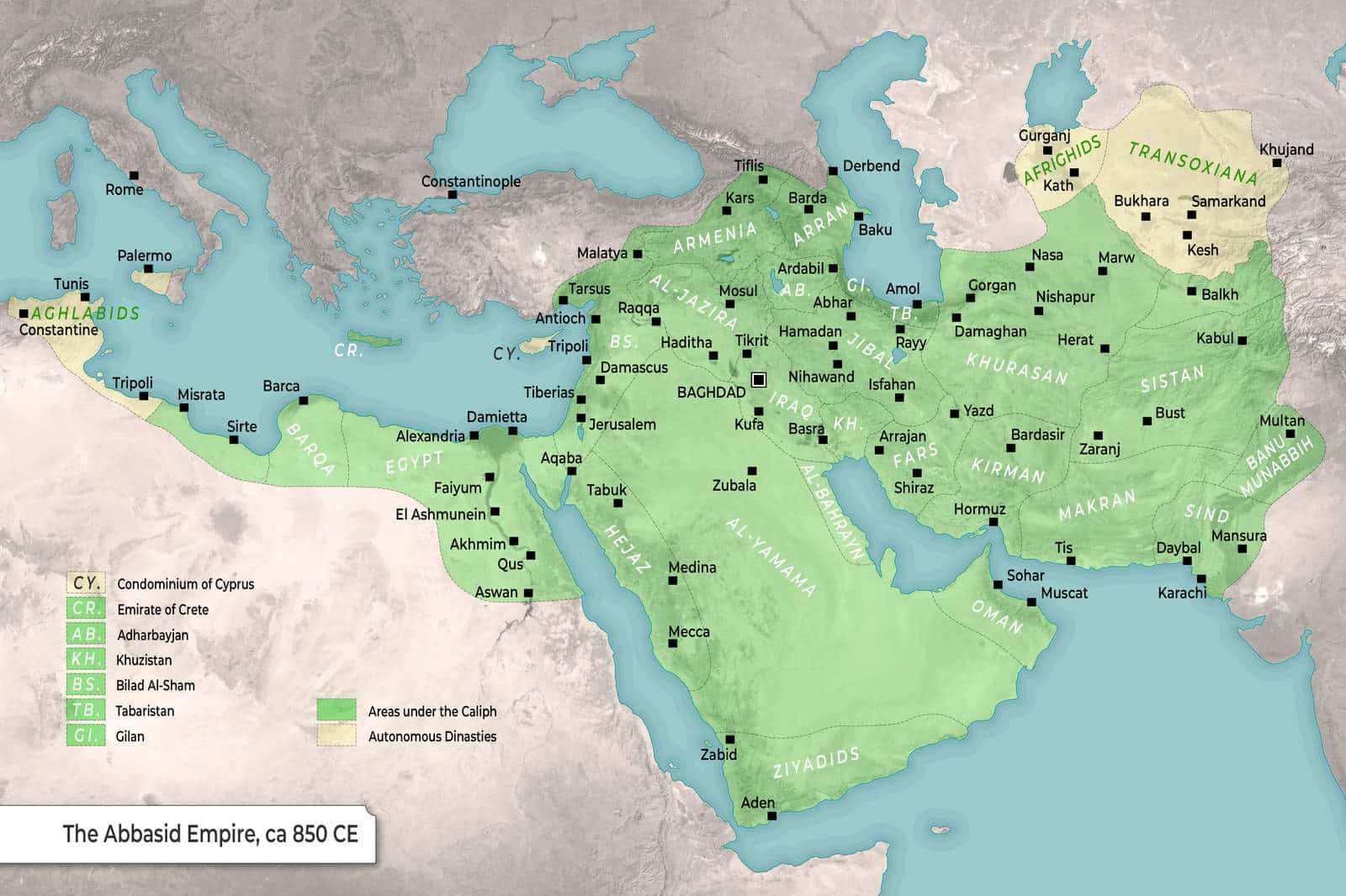 Map: Abbasid Empire