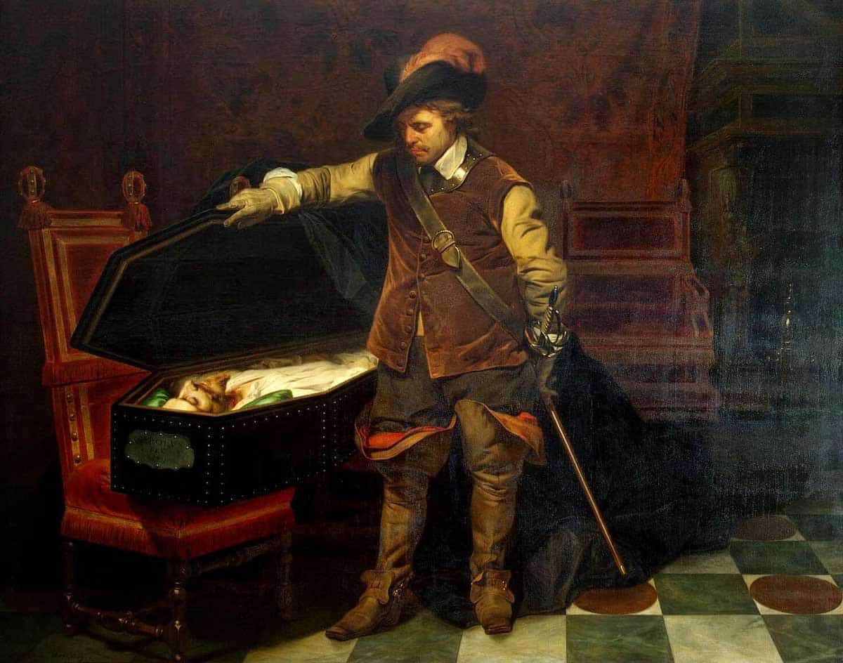 cromwell at king charles coffin