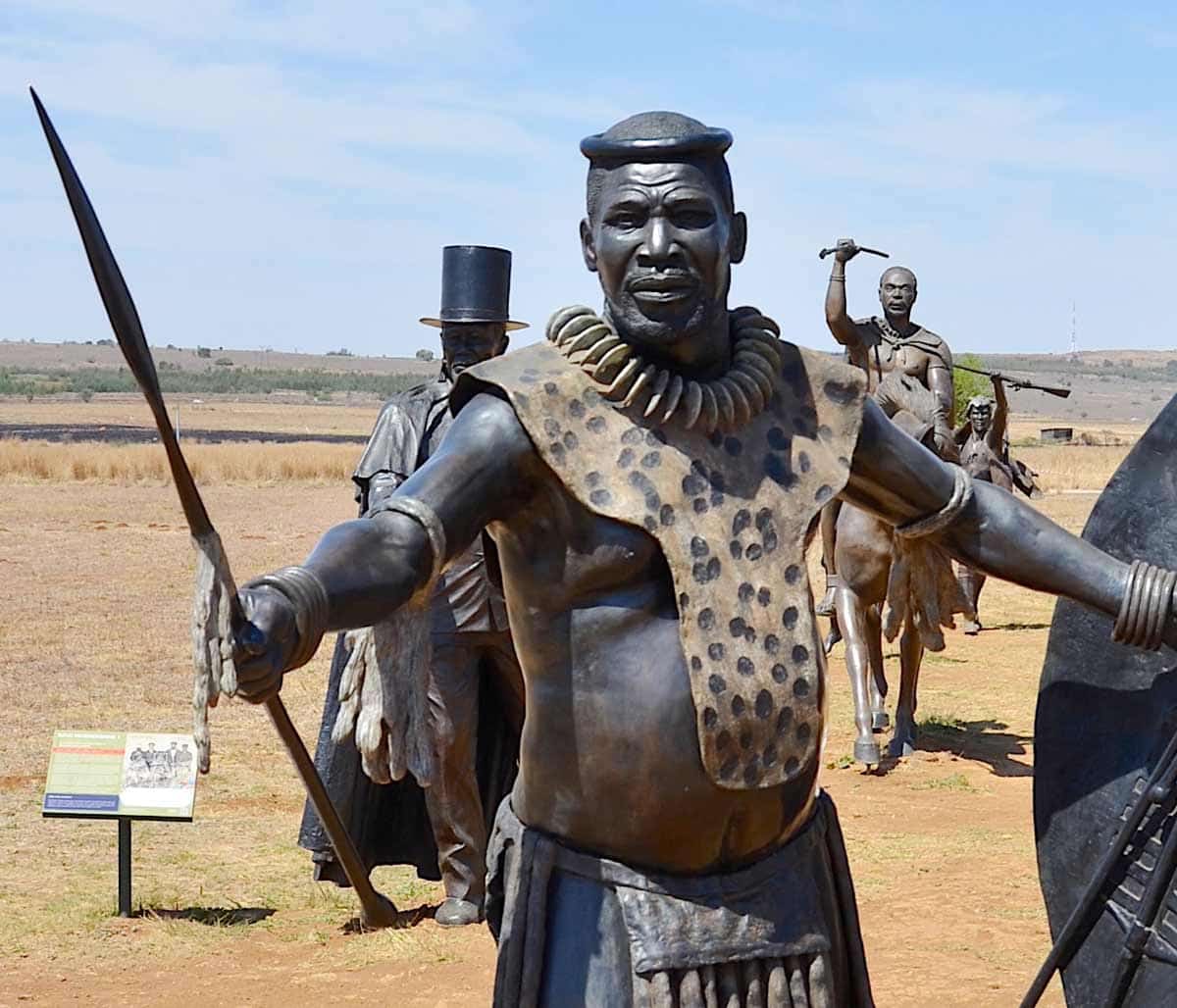 dingane bronze statue