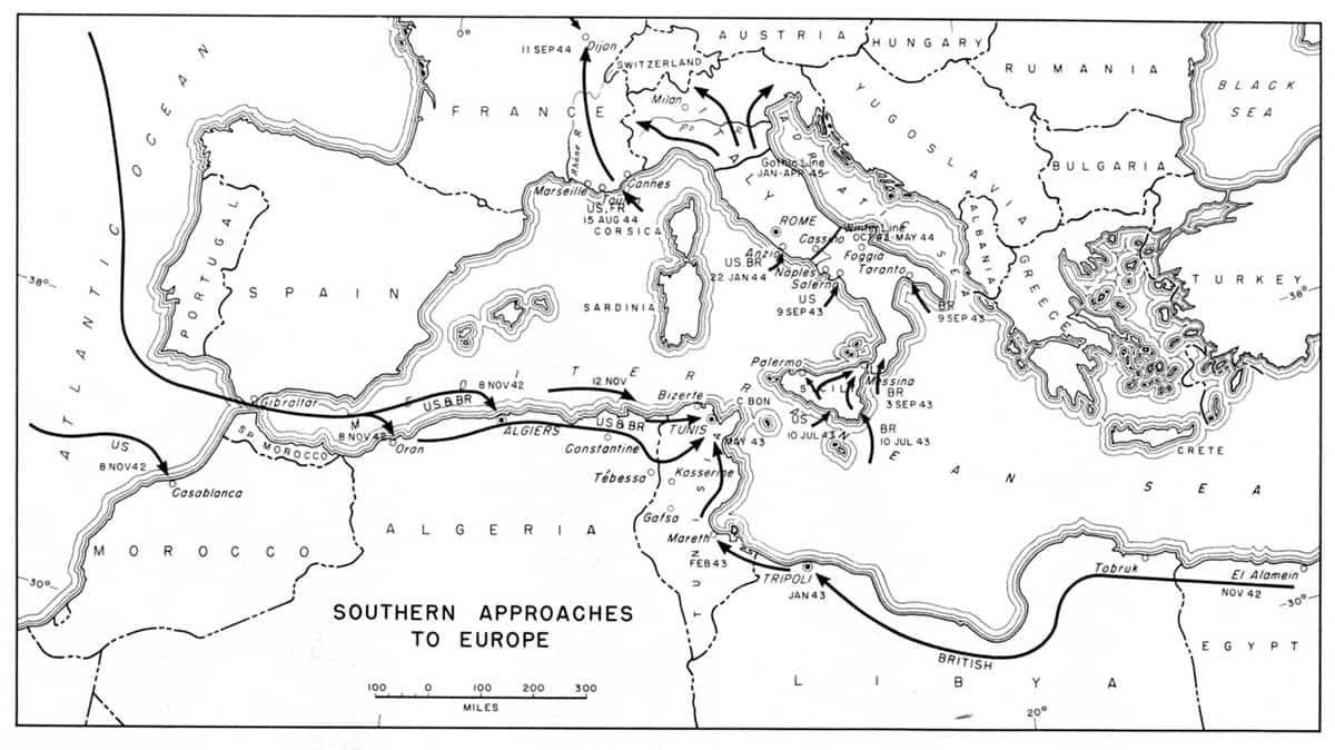 europe map gothic line italy