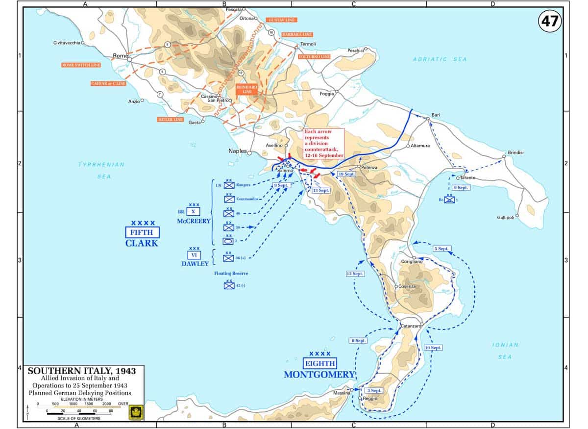 italy map world war ii