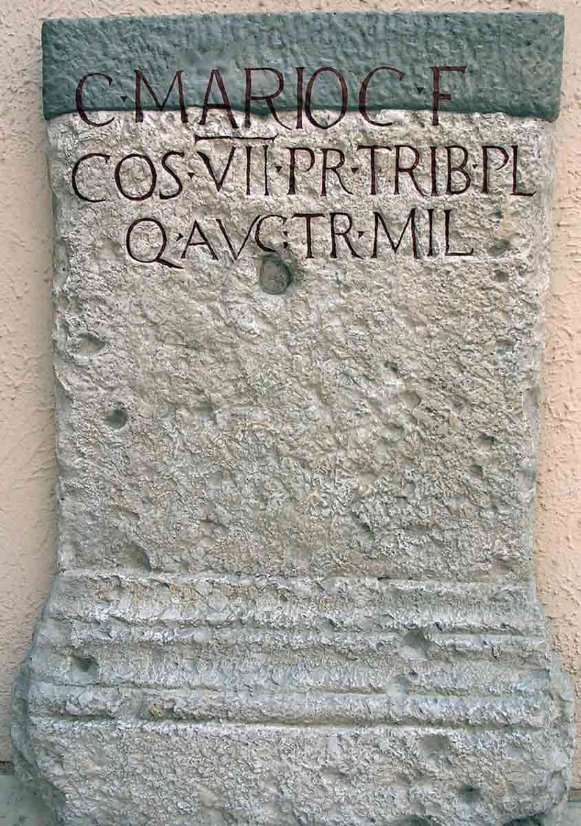 marius consul inscription