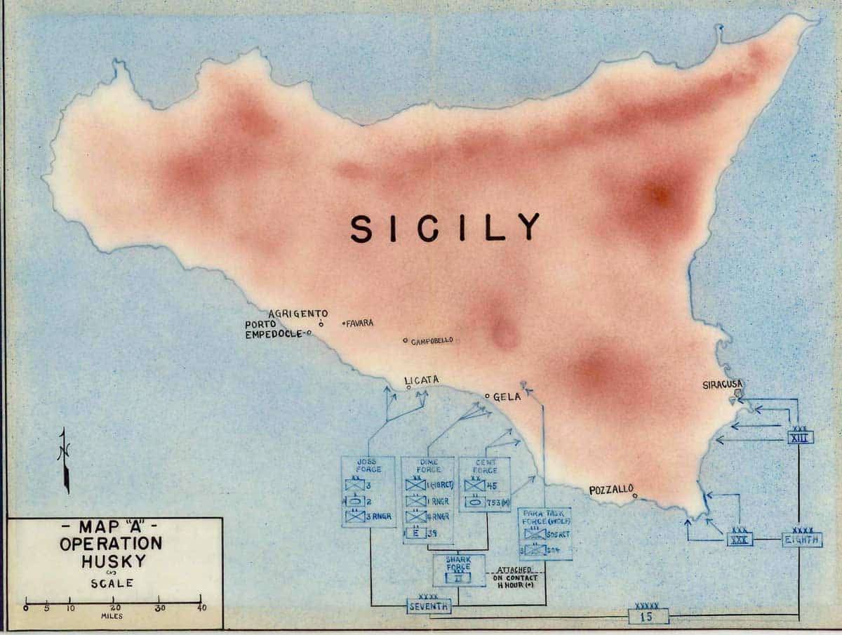 sicily map world war ii