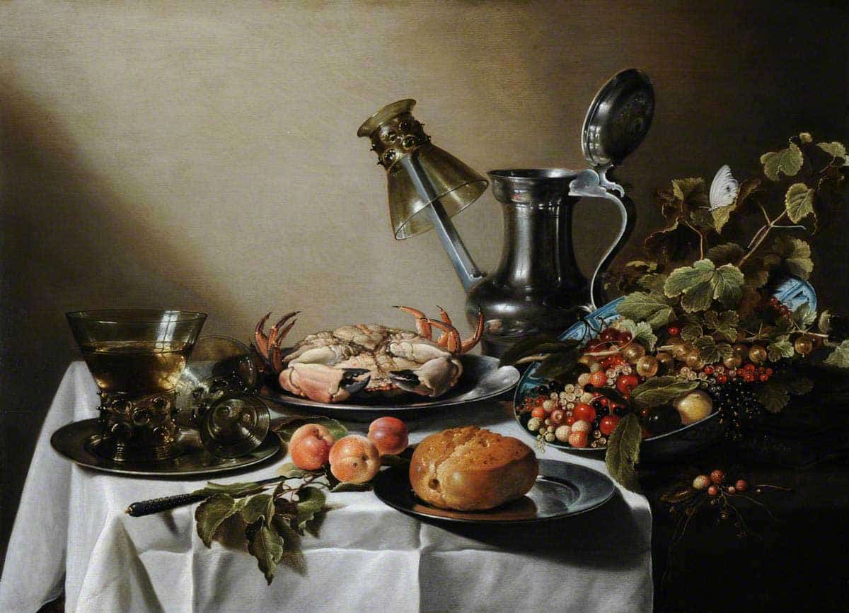 still life food pieter claesz