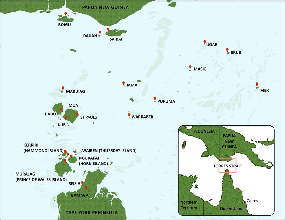 torres strait regional map