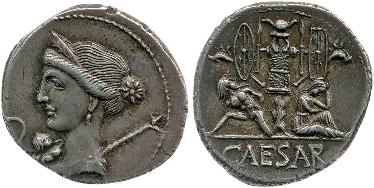 venus bust caesar coin