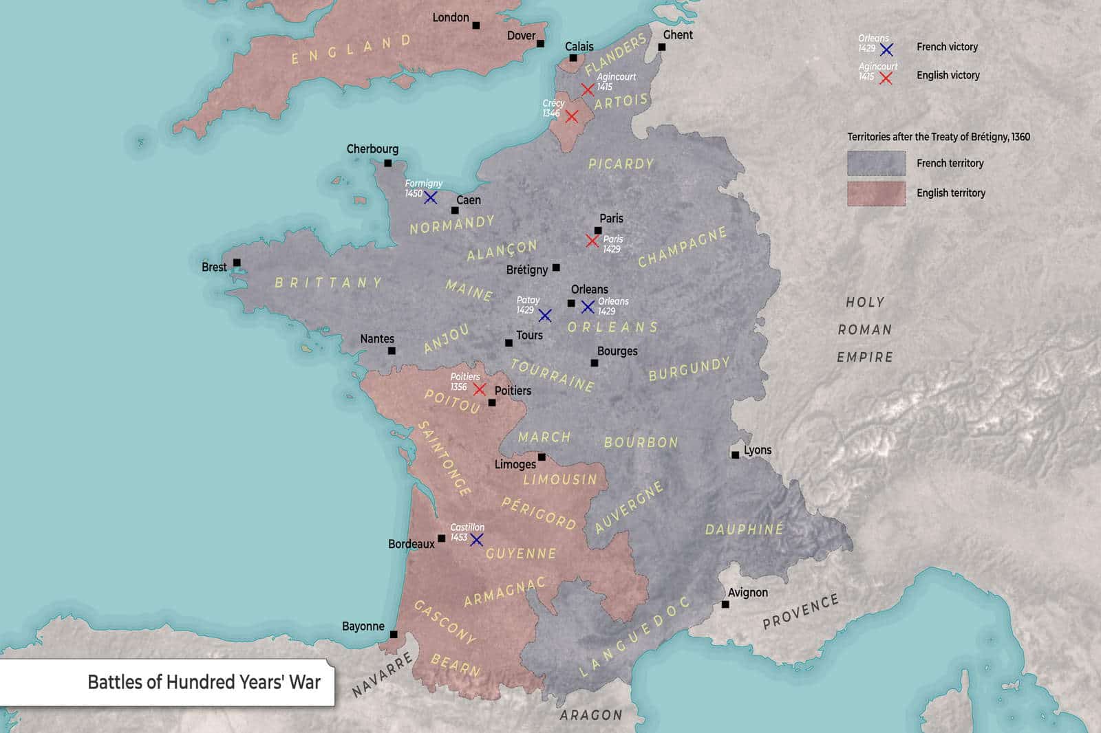 Map: Hundred Years’ War