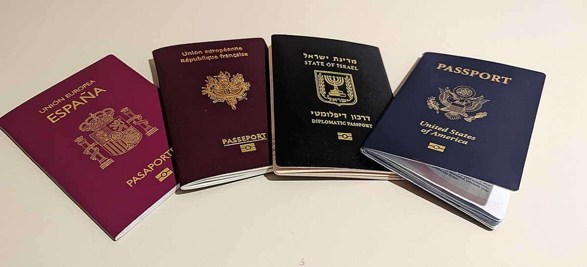 Four modern passports