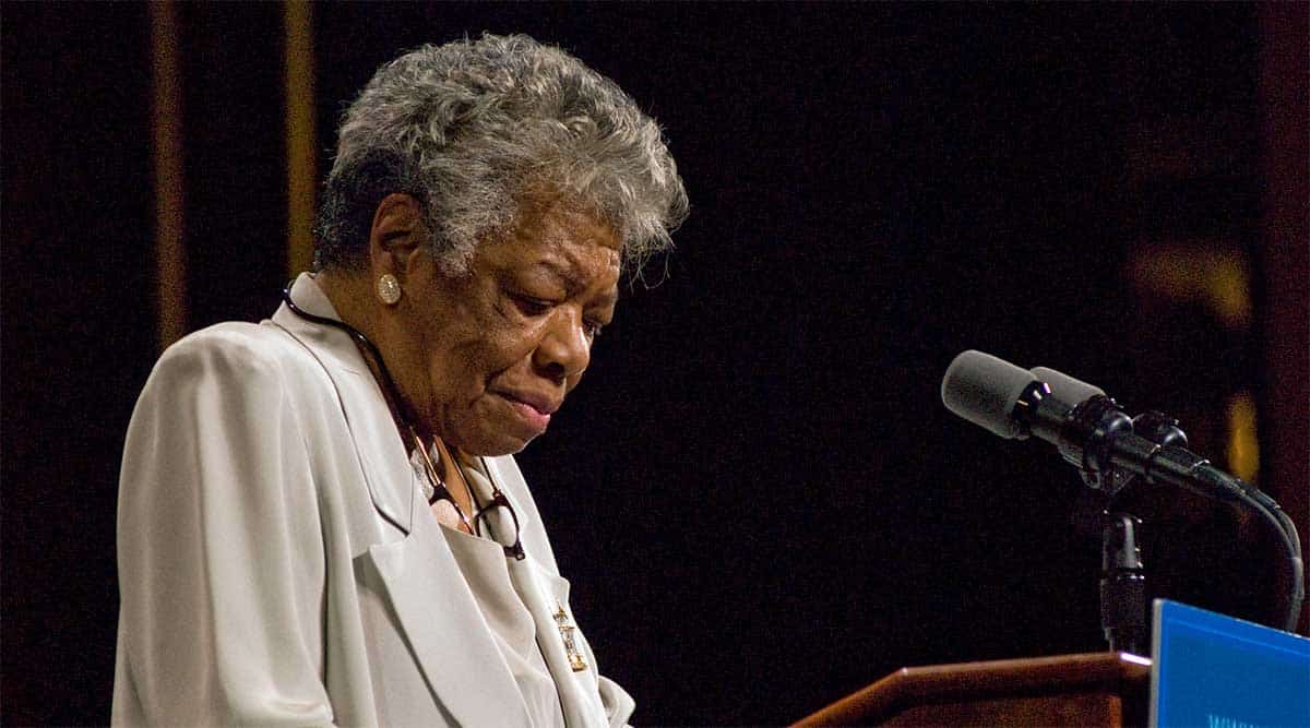 maya angelou podium poetry