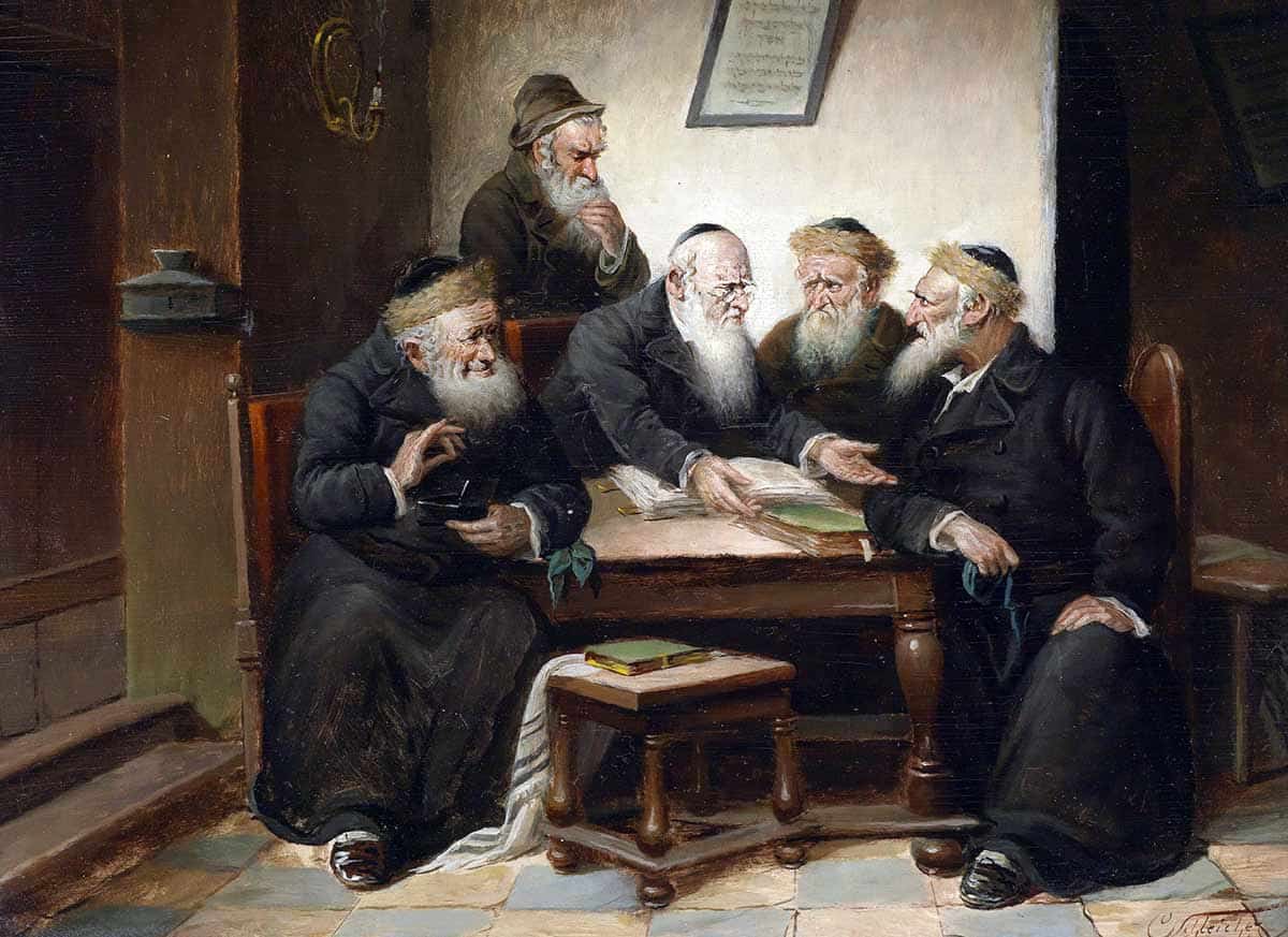 schleicher with the rabbi painting