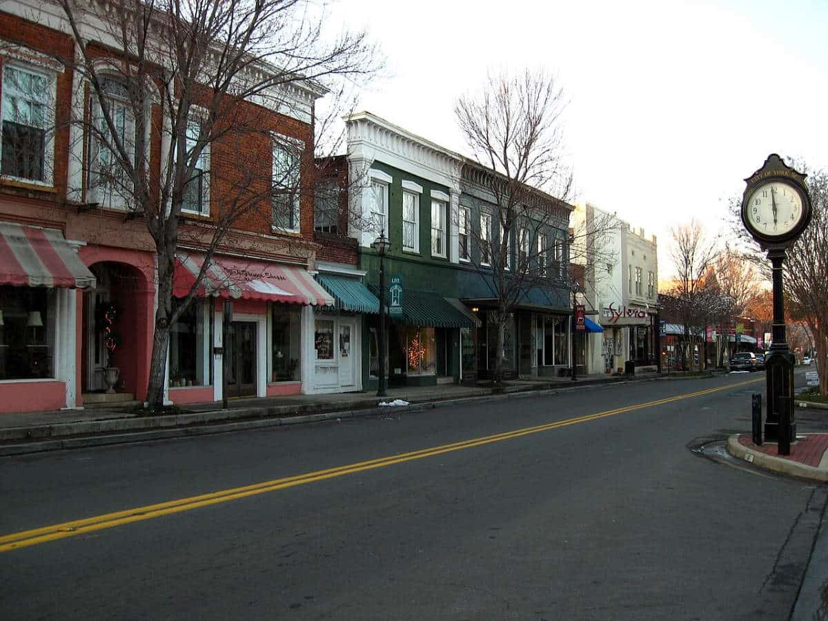 downtown york south carolina