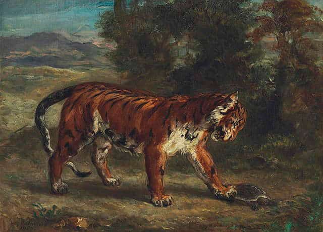 eugene-delacroix-tiger-with-tortoise