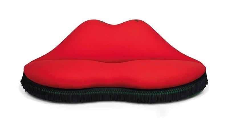 Mae West Lips Sofa, design by Salvador Dalí and Edward James, 1938