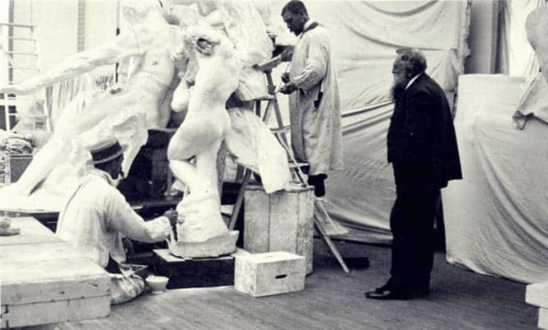 Rodin in his studio, 1905