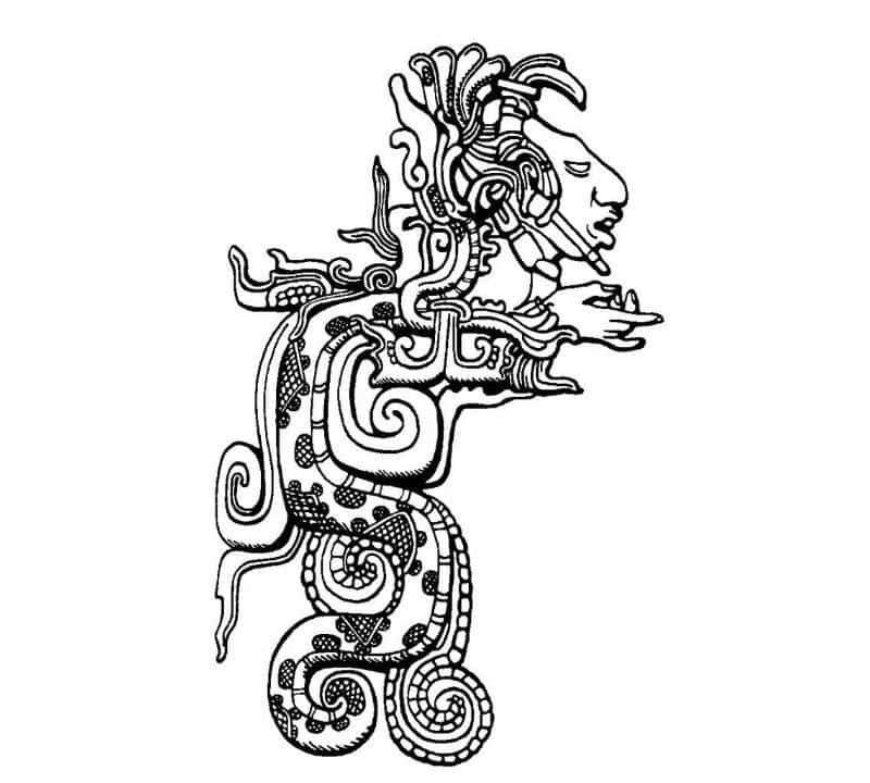  Common depiction of Kukulkan in Mayan art