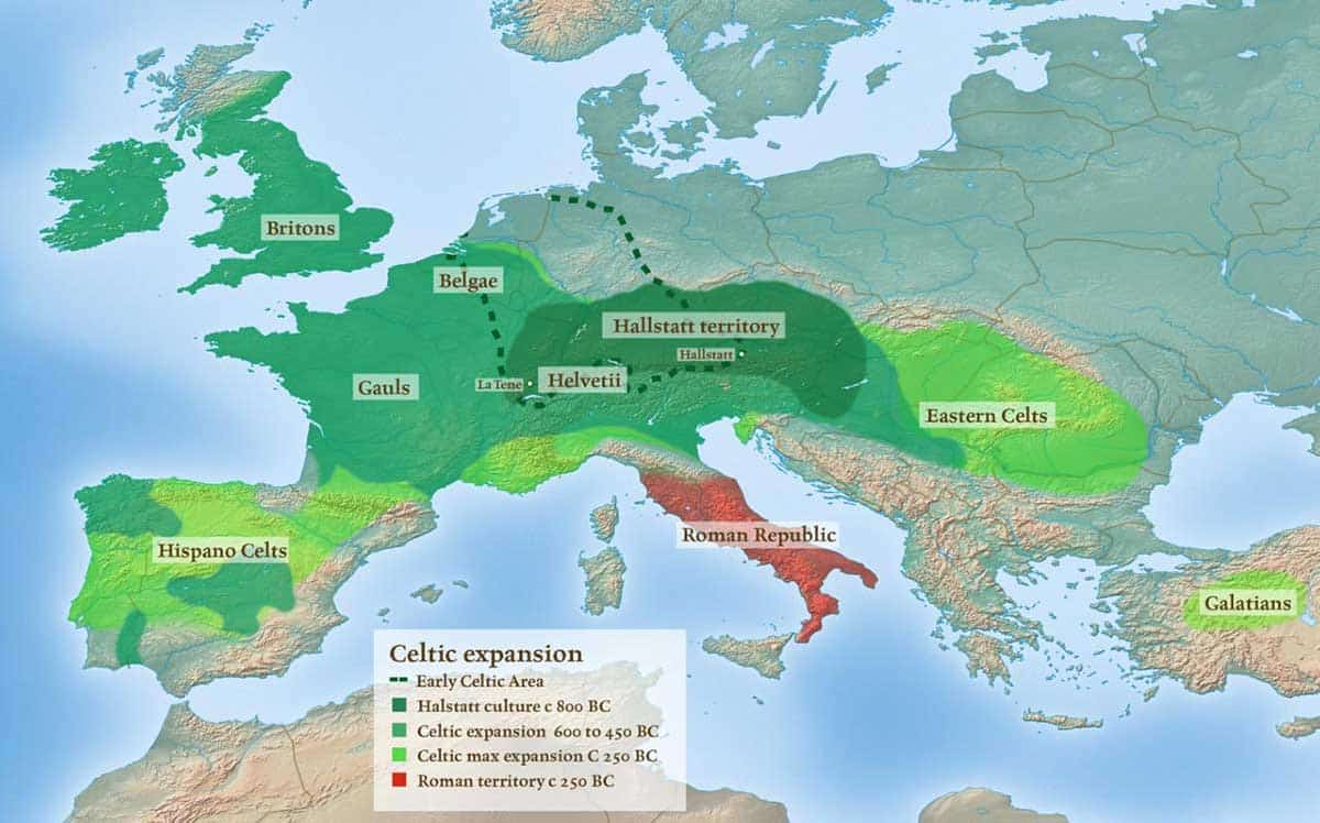 Map of the Celtic world