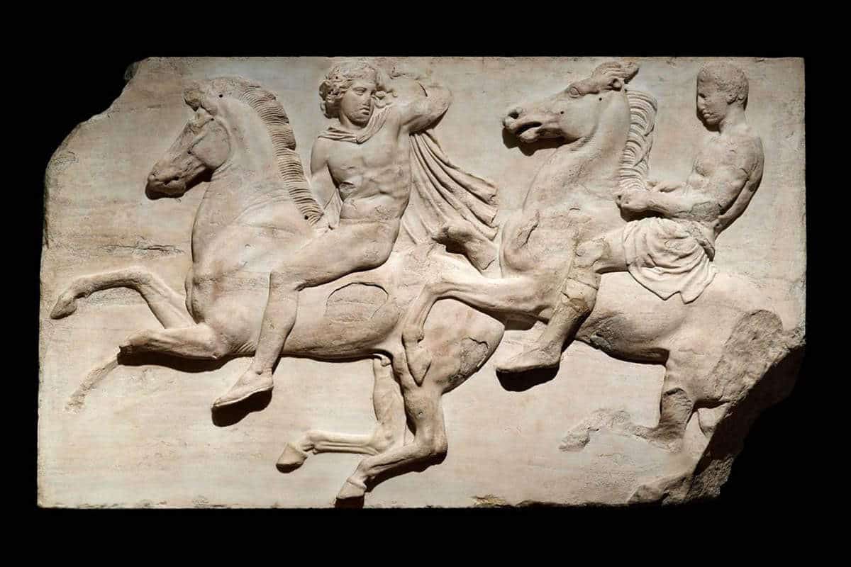 classical greek horsemen