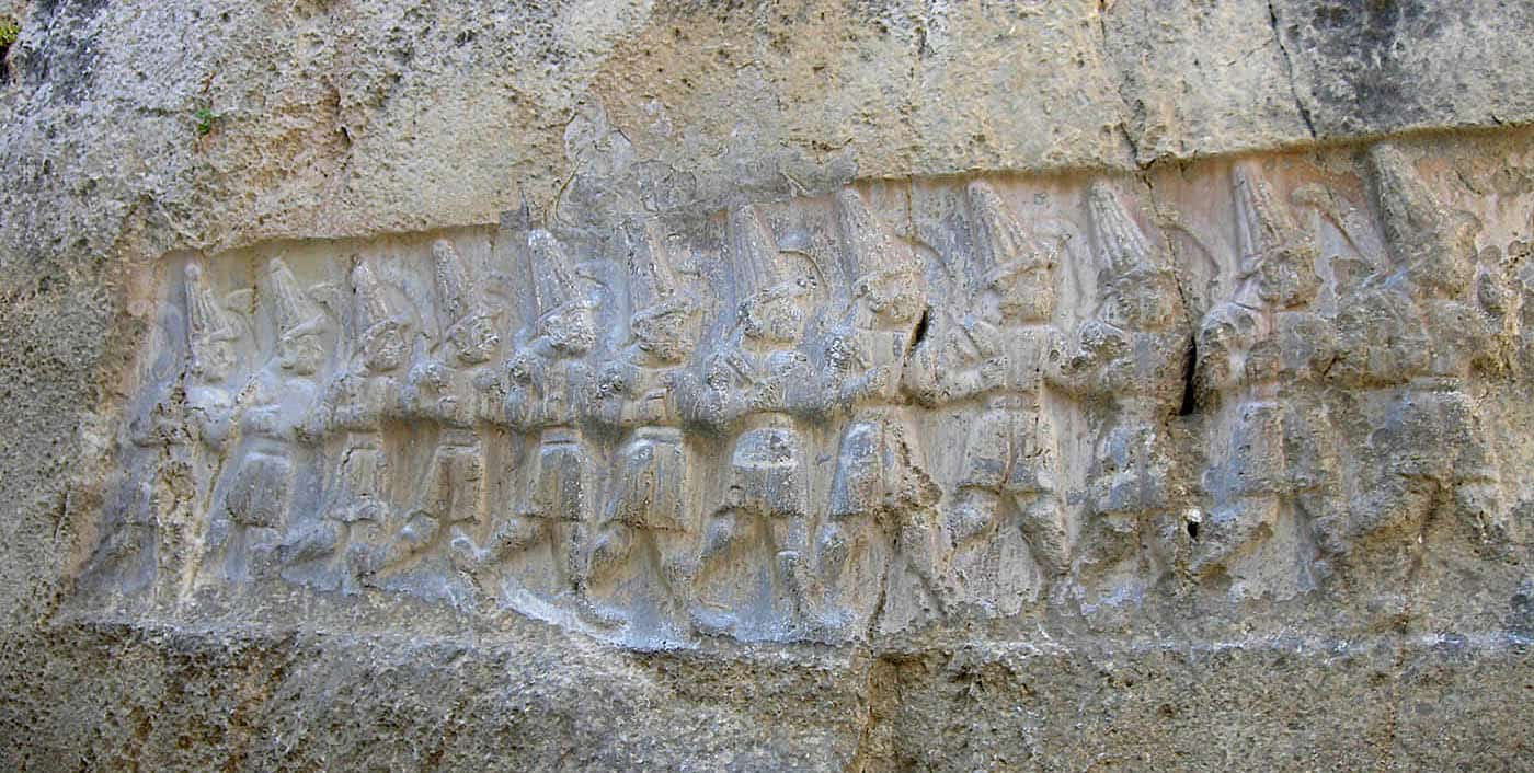 relief depicting twelve gods