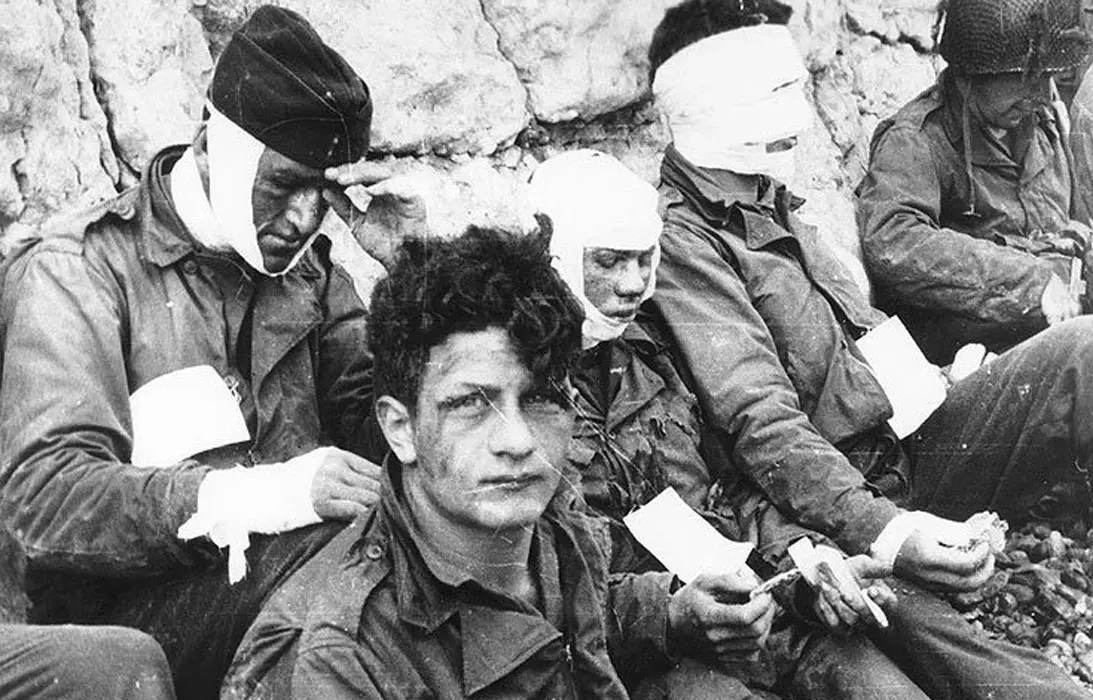 American Soldiers Injured in WWII D-Day Normandy